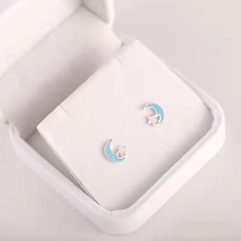 TIANYING Earring Case White Velvet Jewelry Gift Box Jewelry Storage Case Ring Earring Necklace Holder (Earring Box)