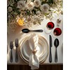 Hammered Black Silverware Set, EUIRIO 48 Pieces Flatware Set for