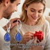 Lapis Lazuli Earrings 925 Sterling Silver Boho Hypoallergenic Retro Oxidized