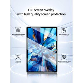 UYRUREL Screen Protector for Blackview Mega 8 Android Tablet 13 Inch tablet, Anti-Scratch 9H Hardness Touch Sensitive 2.5D Rounded Edges Bubble Free Easy to Install,2 Pack.