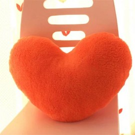 Heart Cushion, Heart Cushion Children's Room Decor Heart Shape Decorative Cushion Pillow Cushion Decorative Cushion Plush Children's Cushion for Children's Room Sofa Decoration (Orange)