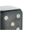 Deco 79 Marble Decorative Bookends Dice Non Skid Bookends, Set