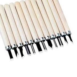 Wonglea Wood Carving Tools Set, 12 Pcs Easy to Learn & Use Beginner Wood Carving Knife, Wood Carving Chisel Kit for Adults & Kids Carving Kit Gift(12Pcs Set)