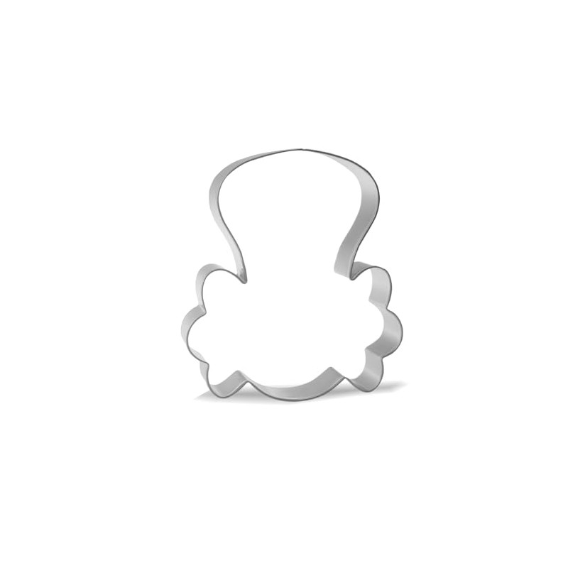 Keewah Christmas Nutcracker Face Cookie Cutter, 4”, Stainless Steel