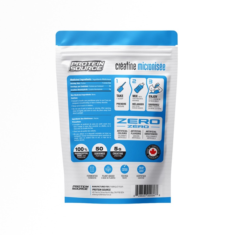 Protein Source Creatine Monohydrate Powder | Micronized 250 G -