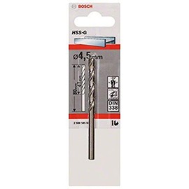 Bosch Professional 1x Metal drill bits HSS-G DIN 338 (for metal, Ø 4.5 x 47 x 80 mm, Accessory Drill Driver)