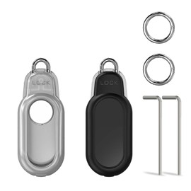 FIOPAZ 2 Pack SmartTag2 Rugged Case, GPS Tracker Holder, Tracking Device Protective Cover with Keychain Ring,Waterproof Anti-Lost Protective Case, Find Your Bike, Car, Skis(Black+Transparent)