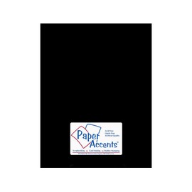 Accent Design Paper Accents ExtraHeavyBlk Chipboard 8.5x11 2X Heavy 90pt Black