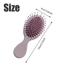 Mini Detangler Small Oval Wet Brush Mini Kids Hair Brush for Most Hair Types Glide Through Tangles with Ease Purple
