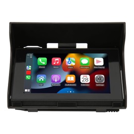 Reproductor MP5 para Coche para Moto, Reproductor de Audio y Vídeo con Pantalla Táctil 5 Pulgadas con GPS,Llamada Telefónica,Música,Función Bluetooth Dual IP67 a Prueba de Agua