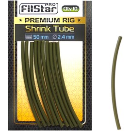 PRO Filstar Fishing Heat Shrink Tube Set 10 x 50 mm, Diameter 2.4 mm - Anti Tangle Sleeves for Feeder - Sleeve for Fishing Hooks with Leader - Carp Fishing Line Aligner - Carp Accessories - Method