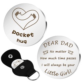 Dad Gifts for Dad Gifts From Daughter Valentines Gifts For Dad Fathers Day For Dad Birthday Gifts For Dad Pocket Hug Valentines Day Presents For Dad Keyring Keychain Daddy Gifts for Dads From Daughter