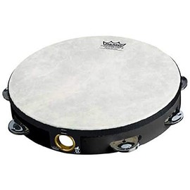 Remo Fiberskyn Tambourine - Quadura Black, 10"