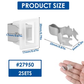 2 Pcs Dryer Door Latch Replacement Kit, Metal Strike with Durable Plastic Catch for Reliable Door Closure, Compatible with 279570M 8001593 510177 WE1X1192 Dryers Home Appliance Repair Essentials