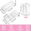 SITAKEGS Drawer Organiser, 4PCS Cosmetic Organizer Stackable Storage Drawers Acrylic