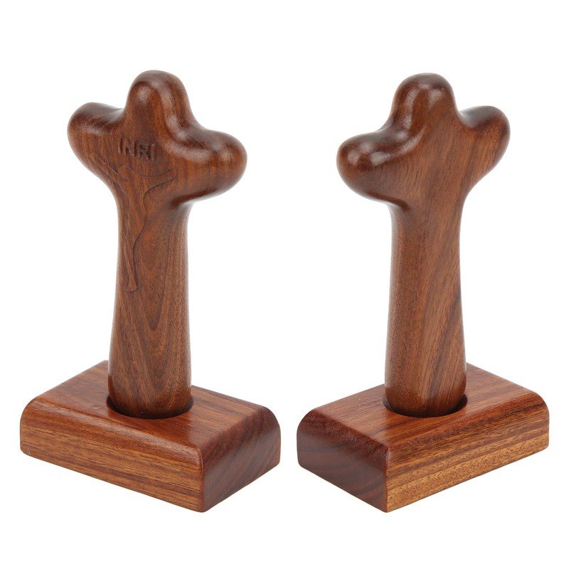Wood Cross Tabletop Decor Hand Crafted Surface Polishing Sturdy Durable