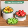 Minekkyes 4-Pack Plastic Decorative Fruit Bowl, Modern Serving Bowl for