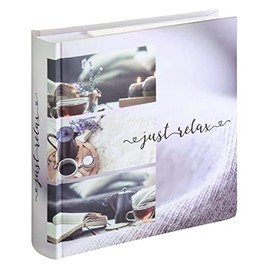 Hama Just Relax Relax 00007252 Photo Album with Memo Album 22 x 22.5 cm 100 Pages with Pockets 200 Photos 10 x 15 cm Memo Area and SD Card Pocket Multi-Coloured