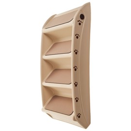 PETMAKER Folding Plastic Pet Stairs, Tan color