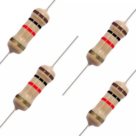 Yageo 10 Pack~100PACK  1K Ohm Ω  5% Tolerance 1/2W 0.5 Watt Carbon Film Resistor - 40 Piece