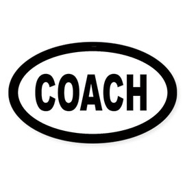 CafePress Coach Oval Sticker Oval Car Bumper Sticker