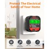 Outlet Tester Electrical GFCI Receptacle Detector with LCD Display,(US Plug)