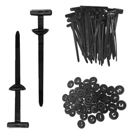 Kabelbinder,50 Stück Heavy Duty Self,Nylon Universal Cable Tie Buckle,Locking Nylon Zip Ties Holder,Werkzeugbefestigungen,für Automobil,Bau,Innen-Drahtbündelung