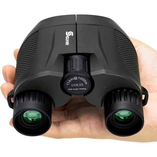Selvim 10x25 Binoculars for Adults & Kids, Compact Binoculars with