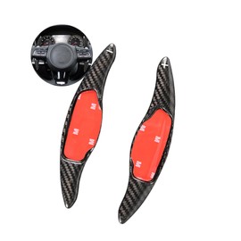 ontto Carbon Fiber Steering Wheel Shift Paddle Extended Fit for Kia Stinger 2018-2020 Interior Accessories,Paddle Shifter Extendtion Trim Cover,Black