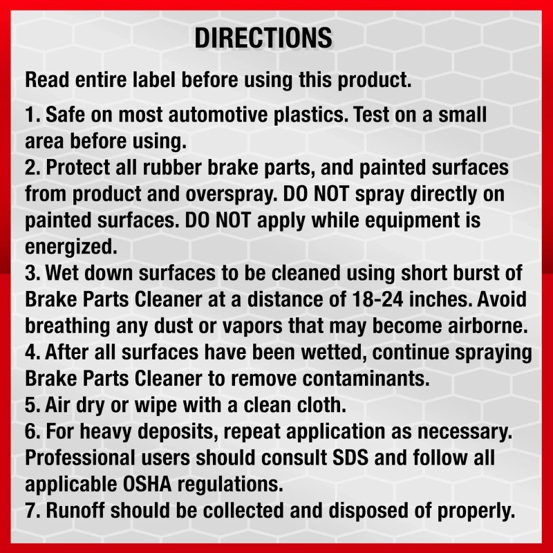 Super Tech Brake Parts Cleaner, Non-Chlorinate