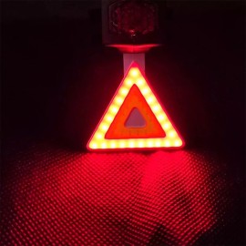 Lecute Shop Luz Triangulo Bicicleta Advertencia Noctura Seguridad Recarg