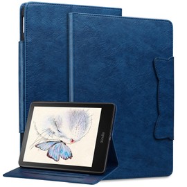 Case Compatible with 7 Inch Kindle Paperwhite (12th Generation 2024) and Kindle Colorsoft Signature Edition 2024, Premium Leather Lightweight Case with Card Slots for Kindle Paperwhite 2024, Military