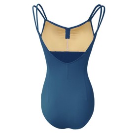 ROYAL SMEELA Camisole ballet dance Leotard for women V neck spaghetti strap leotard for adult dance leotard with chest pads ladies ballet leotard gymnastics woman backless Leotards ballet black