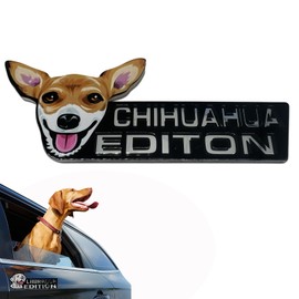 Car Emblem: Dog Car Badge Laser Cutting Emblem Cool Decals Trucks German Shepherd Badge Corgi Edition Doodle Golden Retriever Vehicles Dachshund Addition Rottweiler (Chihuahua)