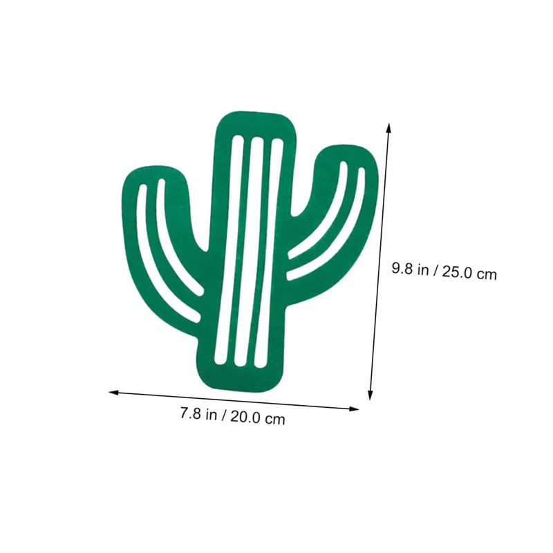 MAGICLULU 1set Cactus Felt Coaster Heat Insulated Cup Mat Multi