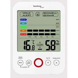 Technoline WS 9422 Temperature Station with Indoor Temperature and Indoor Humidity Display and Mould Alarm, 8.2 x 2.1 x 13.7 cm, White