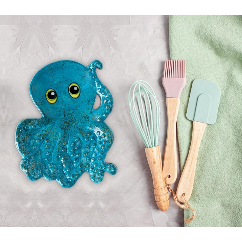 Octopus Spoon Rest For Stove Top Ceramic Spoon Rest For