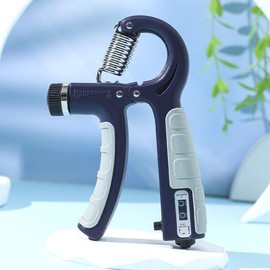 Grip Strengthener Professional for Men, Exercise Equipment for Strengthening Hands, Hand Rehabilitation Training Tool with Adjustable Counter - Color: Black