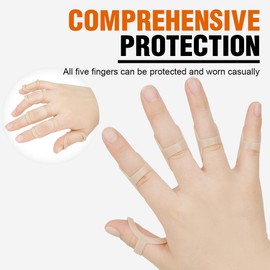 WKRTDY Pack of 5 Finger Splints, Finger Supports for Ankle, Finger Protection for Mallet Fingers - For Thumb, Medium, Ring Finger (Size 6-10) - Straighteners in Rehab & Sports - for Optimal Fit and