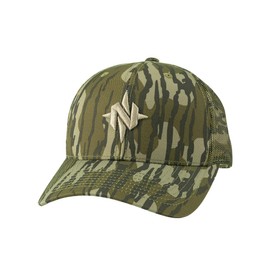 Nomad Men's Trucker Hat, Camo & Solid Adjustable Hunting Ball Cap, Assault - Mossy Oak Bottomland