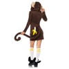 LEG AVENUE Cozy Monkey Damen-Kostüm AFFE Affenkostüm warm Straßenkarneval, Größe:S