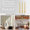 DECO EXPRESS Dinner Candles Pack of 3 or 6 Twisted