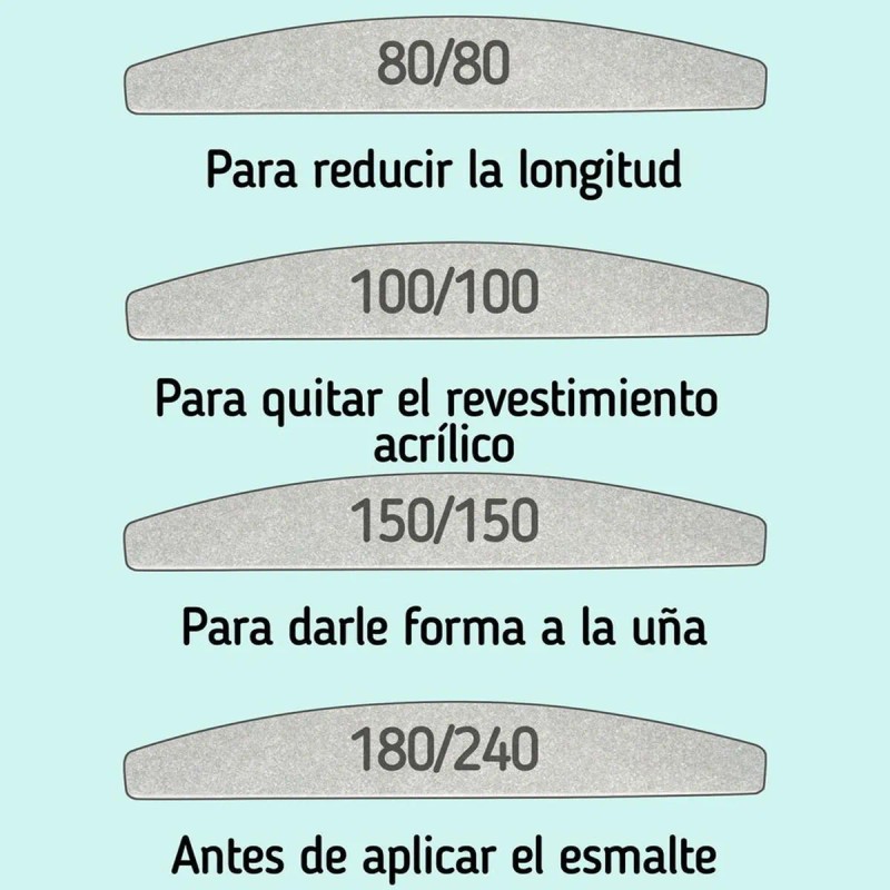 25 Limas Profesional Para Uñas Manicure Grano A Elegir, Lima