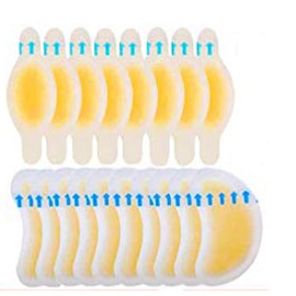 Mcvcoyh 18 Pack Blister Plaster Mix Pack, Gel Blister Bandages Prevention for Toes and Fingers, Gel Guard Skin Blister Prevention, Gel Blister Treatment Patch for Feet