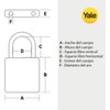 Yale YTP3/32/350/1 padlock 32 mm TSA Silver Combination lock
