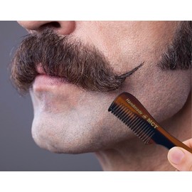 GENTS Mustache and Beard Styling Comb, pocket sized (Tortoise, Black, Grey, 3 Pack)