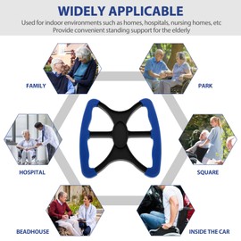Standing Aid, Lift Assists Standing Aid Handicap Bar with No-Slip Grip Handles, Daily Living Handicap Accessories for Elderly, Senior,Bariatric,Patient or Disabled Assists Caregiver or Nurse