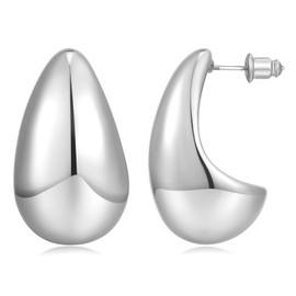 NEPULOY Big Waterdrop Statement Drop Earrings for Women Large Sliver Dangle Earrings Jewelry