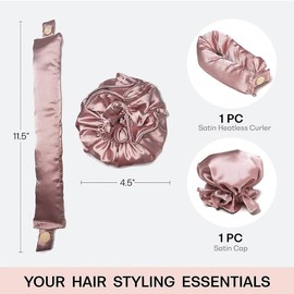 CATOR Locken Ohne Hitze, 2 Stück Heatless Curls Set Lockenwickler, Neu Rutschfest Heatless Curls, Heatless Curls Silk Haarcurler DIY Overnight heatless curls