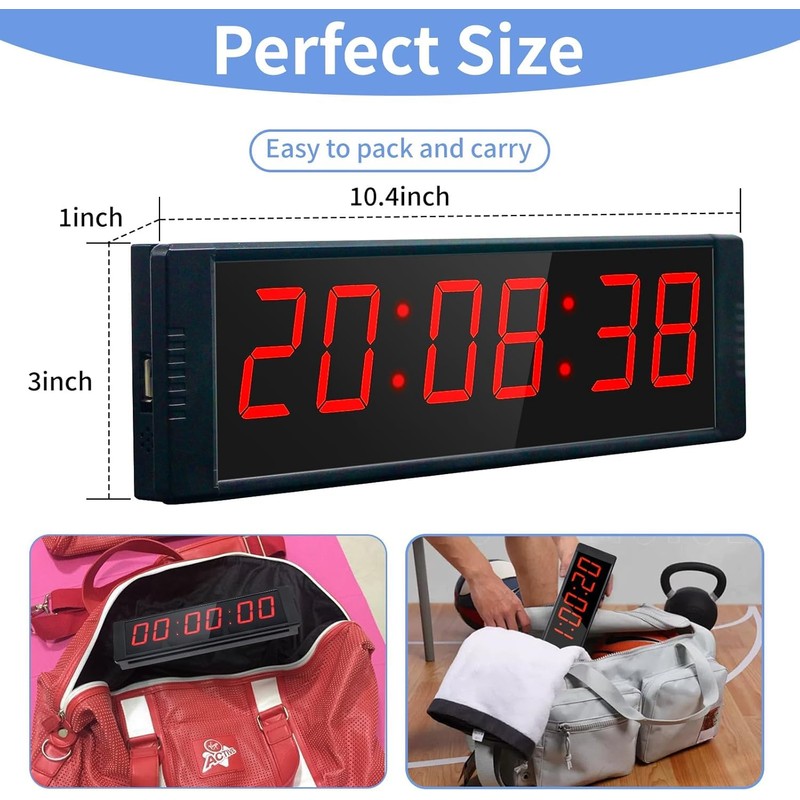 Ousmile Large Stopwatch with Start/Stop Button, LED Digital Timer with